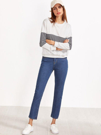 High Waist Straight Jeans-bottom-Des Mess