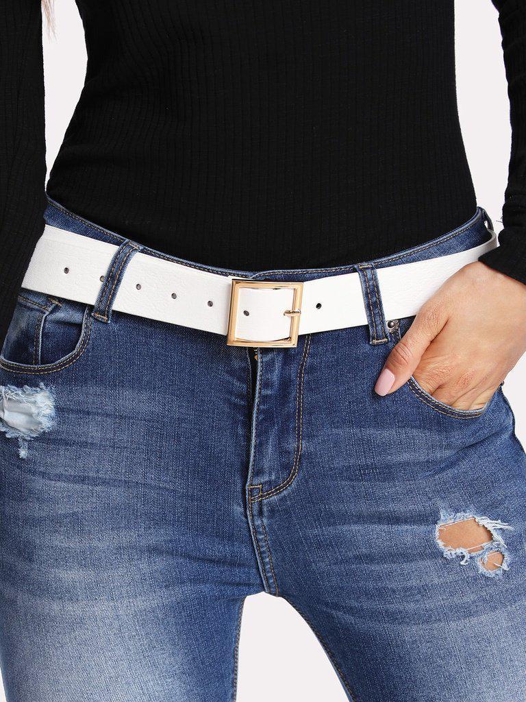 Square Metal Buckle Belt-accessories-Des Mess