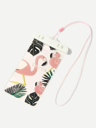 Flamingo Print Waterproof Pouch Bag-others-Des Mess