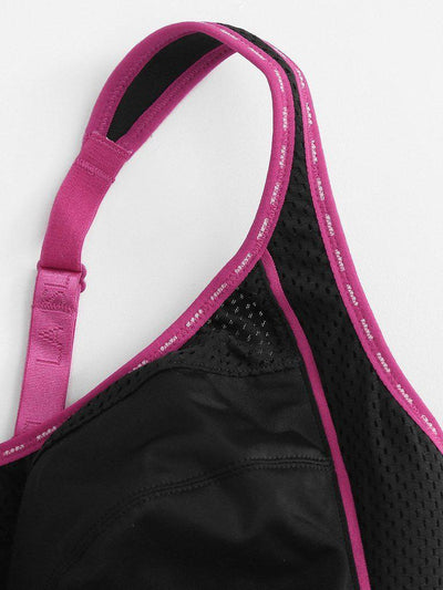 Contrast Piping Sports Bra-sportswear-Des Mess