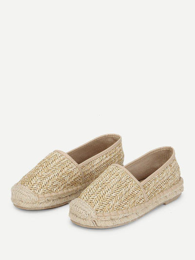 Cap Toe Espadrille Flats-shoes-Des Mess