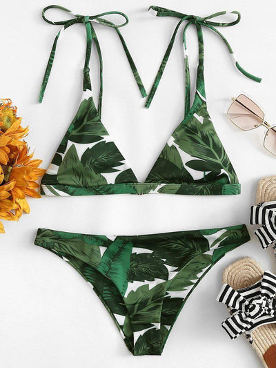 Tropical Print Bikini Set--Des Mess