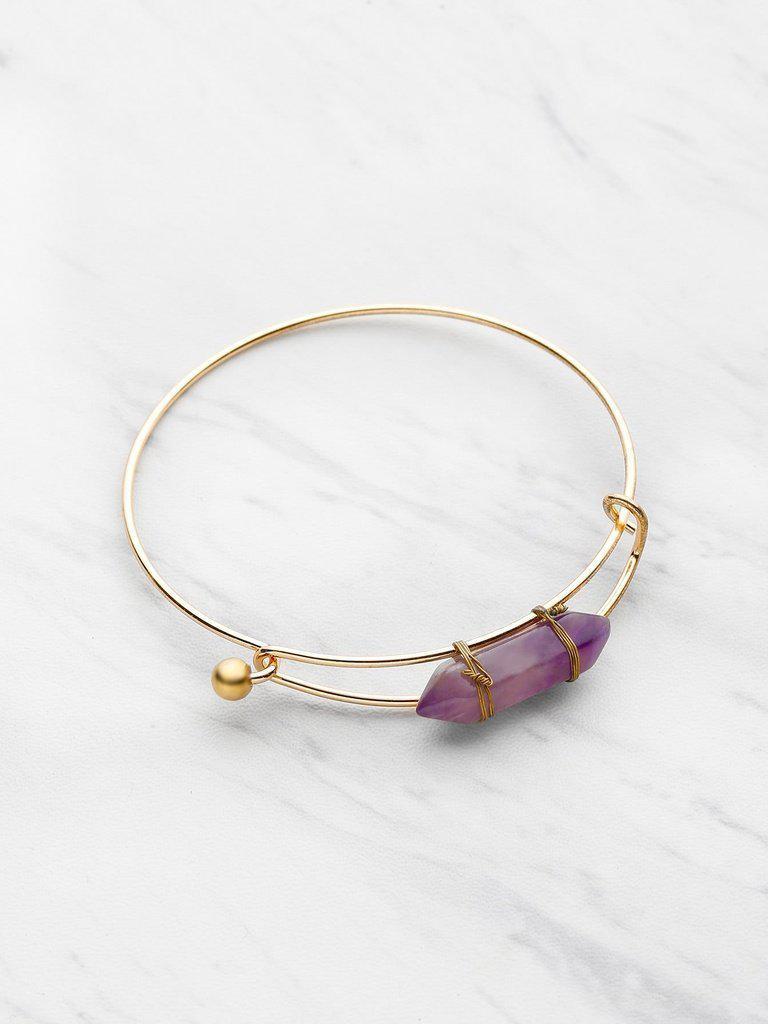 Random Stone Adjustable Bracelet-jewelry-Des Mess