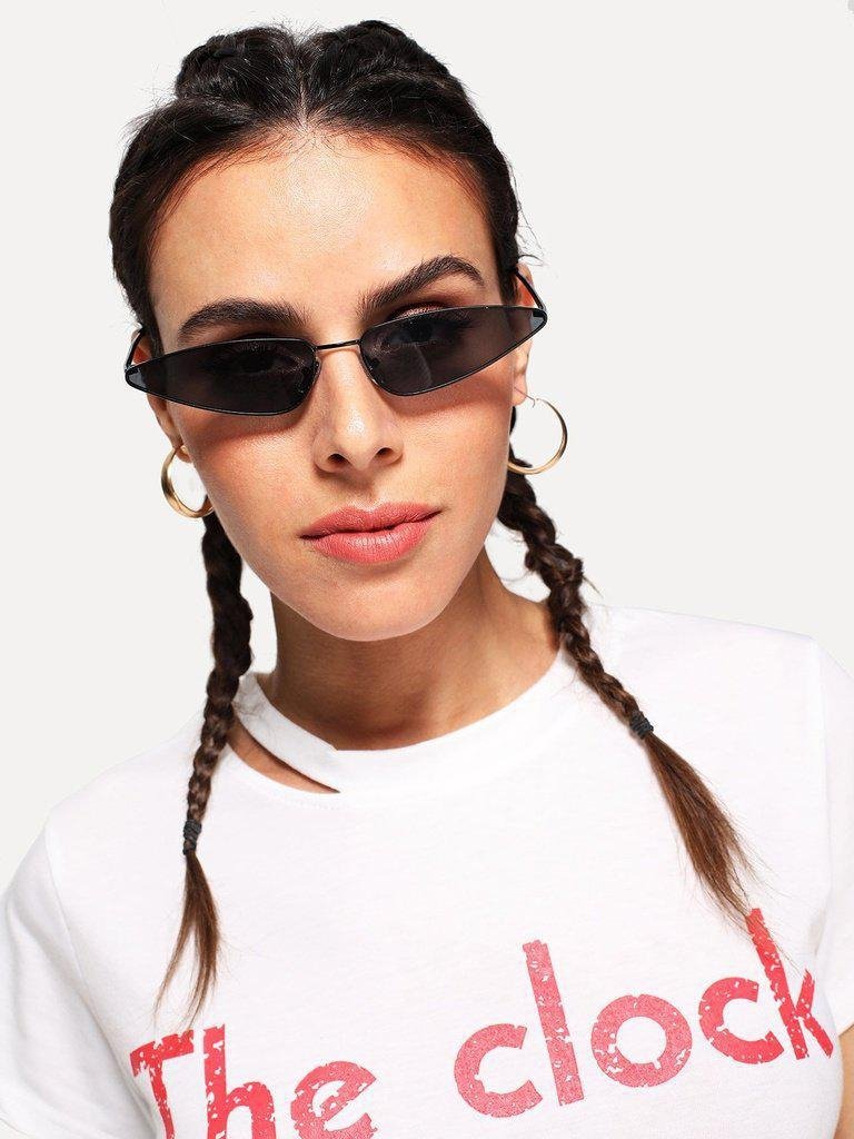 Skinny Frame Cat Eye Sunglasses-accessories-Des Mess