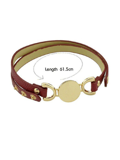 Red Multi-Layer Winding Wide Bracelet--Des Mess
