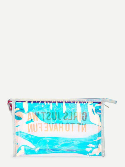 Iridescence PVC Makeup Bag-makeup-Des Mess