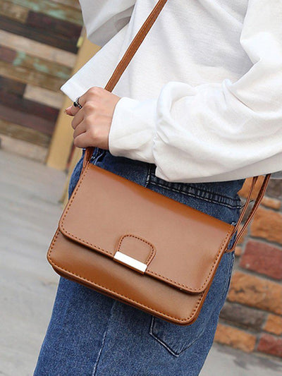 PU Flap Shoulder Bag-accessories-Des Mess