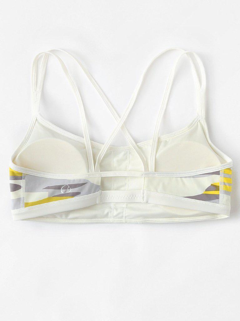 Colorblock Strappy Sports Bra-sportswear-Des Mess