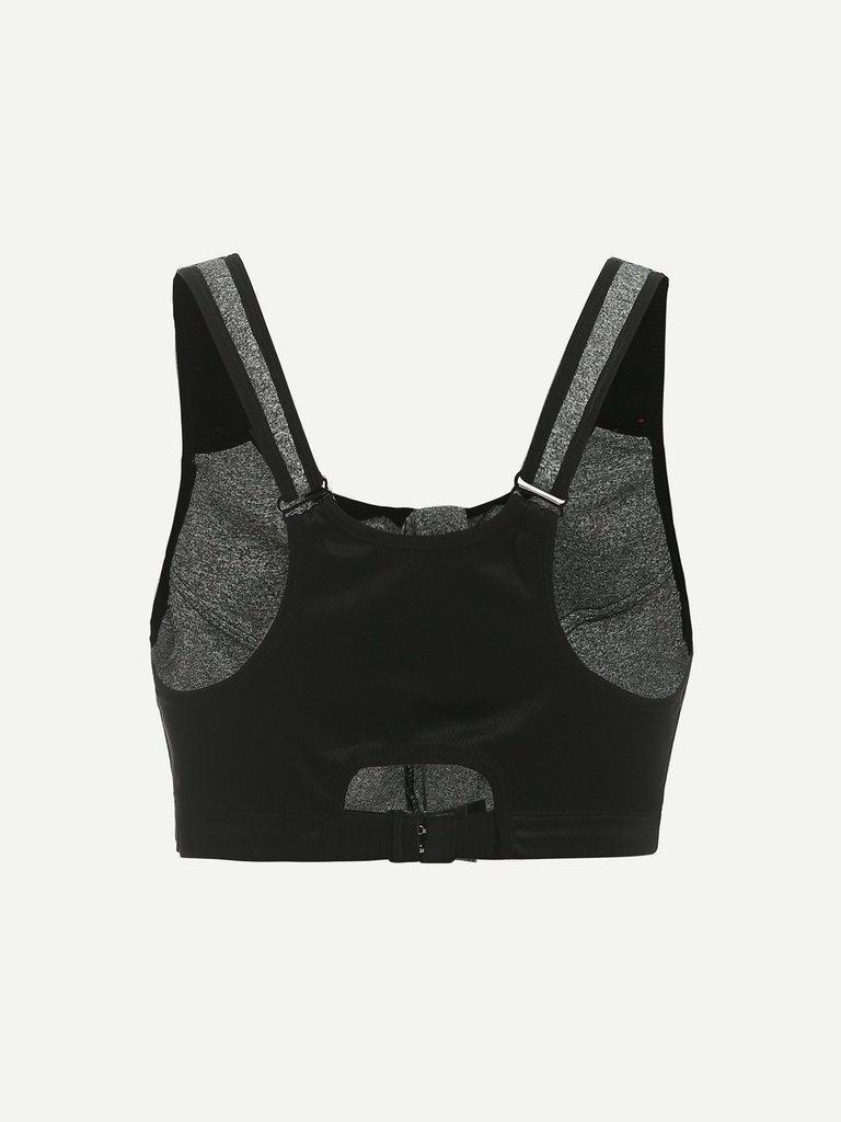 Zipper Front Sports Bra-sportswear-Des Mess
