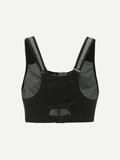 Zipper Front Sports Bra-sportswear-Des Mess
