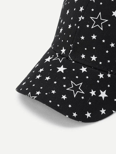 Star Print Baseball Cap-accessories-Des Mess