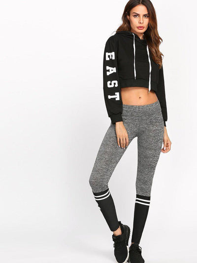 Varsity Print Space Dye Leggings-bottom-Des Mess