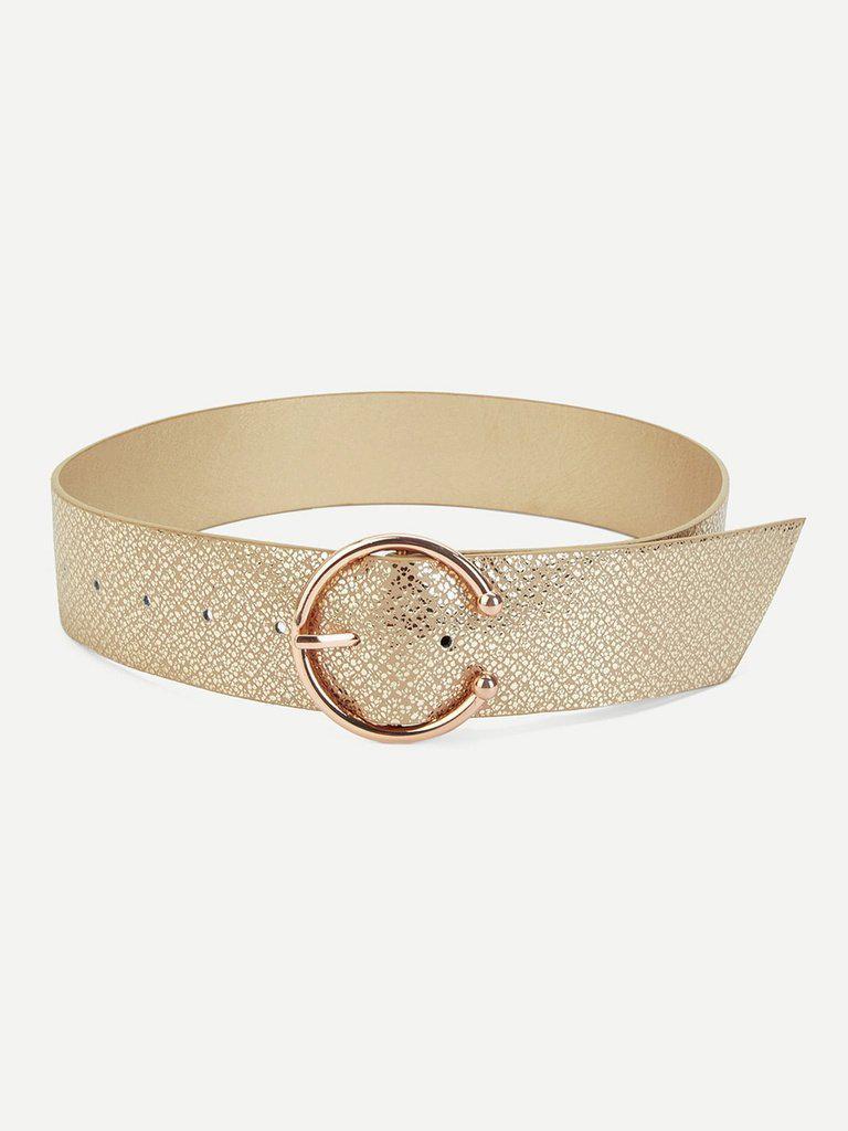 Ring Buckle Front PU Belt-accessories-Des Mess