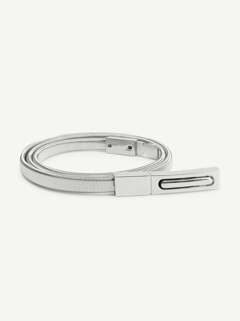 Metallic Skinny Belt-accessories-Des Mess