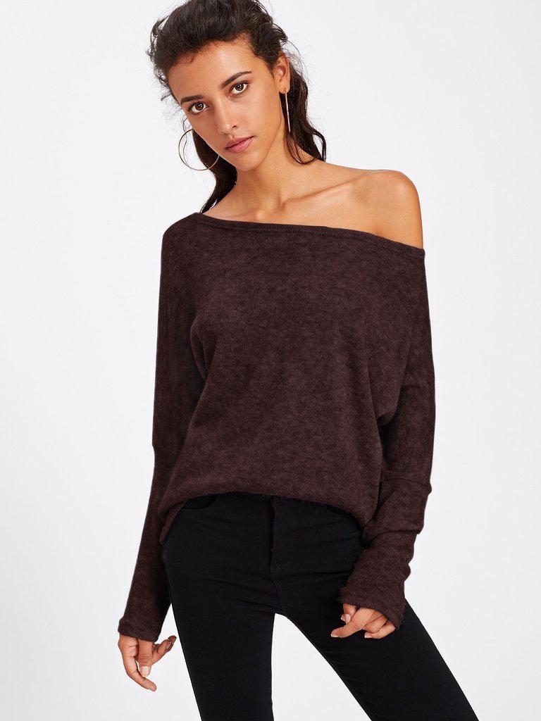 Batwing Sleeve Sweater-outerwear-Des Mess