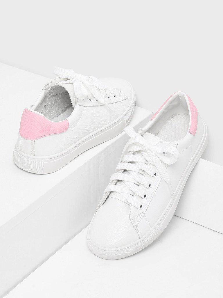 Lace Up Round Toe Sneakers-shoes-Des Mess