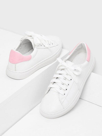 Lace Up Round Toe Sneakers-shoes-Des Mess