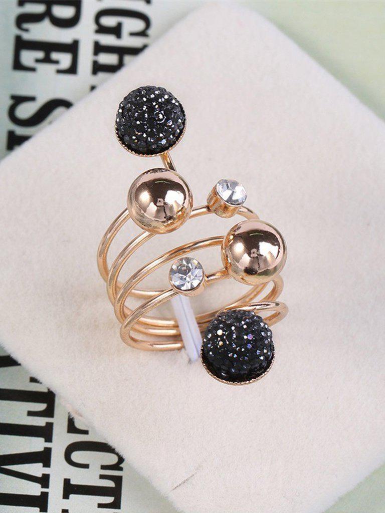 Spiral Design Ring With Ball-jewelry-Des Mess