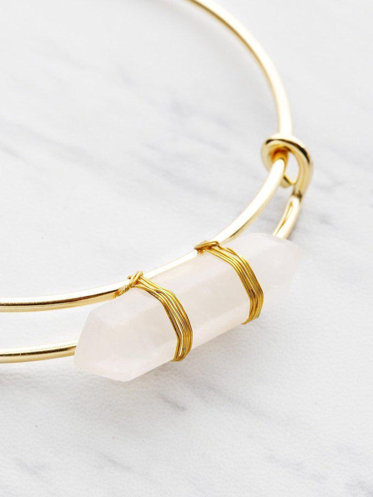 Random Color Crystal Adjustable Bangle-jewelry-Des Mess
