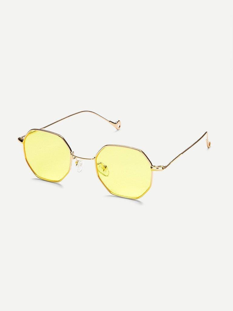 Polygon Flat Lens Sunglasses-accessories-Des Mess
