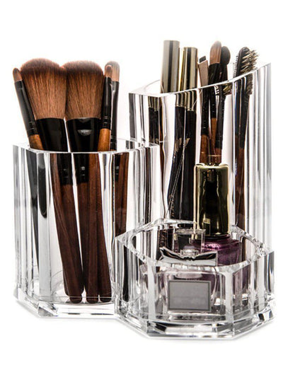 Clear Makeup Brush Holder & Beauty Storage-makeup-Des Mess