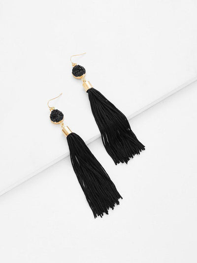 Tassel Drop Earrings-jewelry-Des Mess