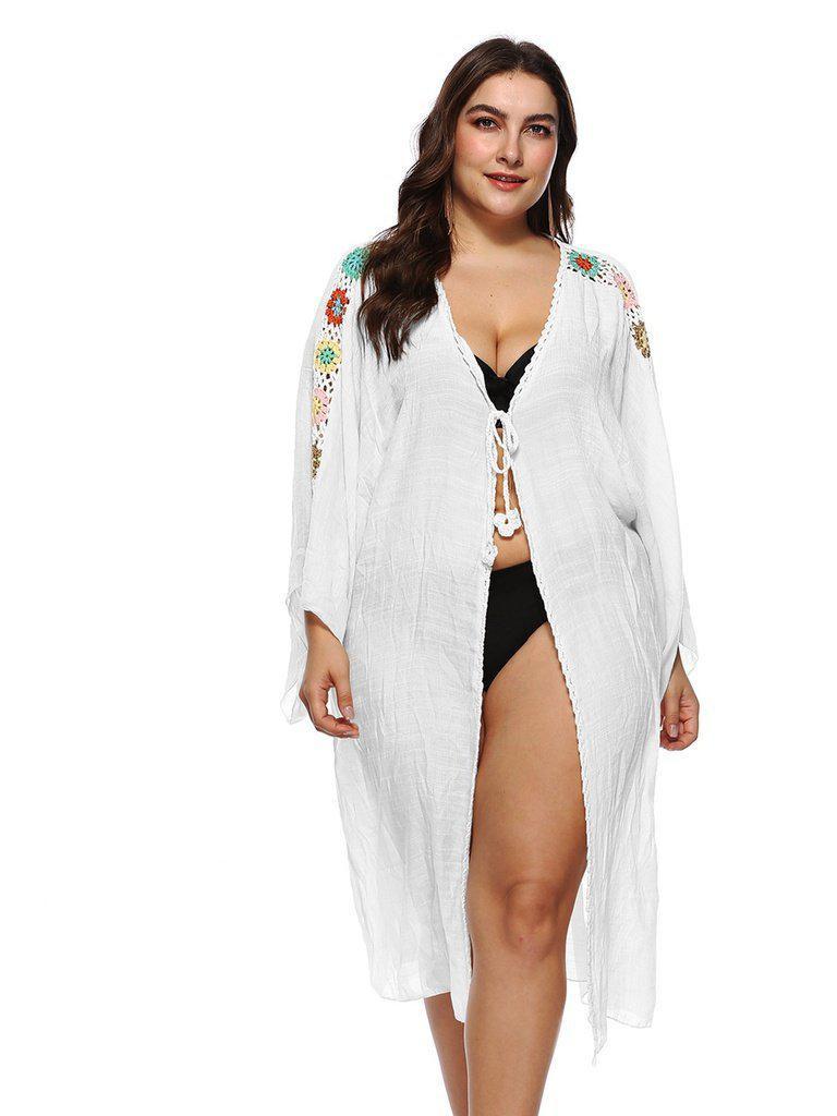 Crochet Flower Cover Up-swimwear-Des Mess