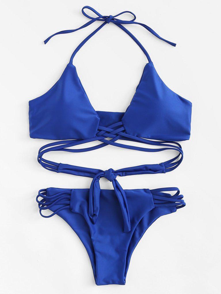 Criss Cross Strappy Bikini Set--Des Mess
