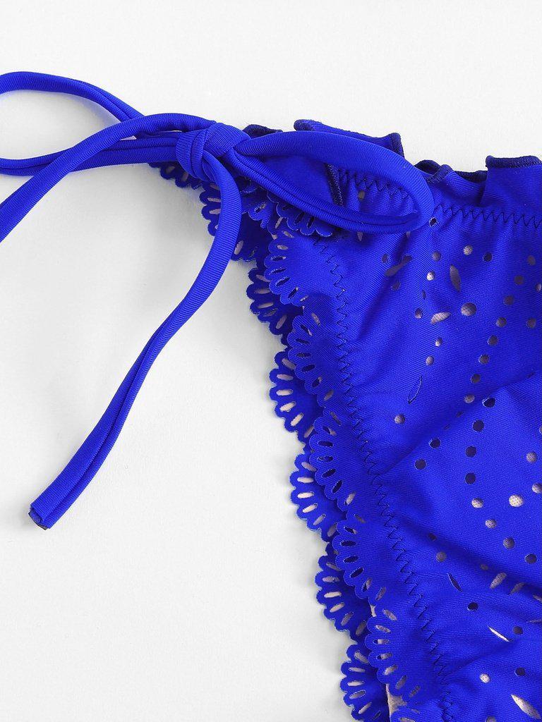 Scalloped Trim Bikini Set--Des Mess