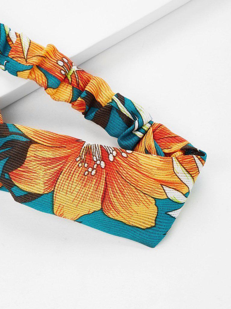 Jungle Print Twist Headband-hair-Des Mess