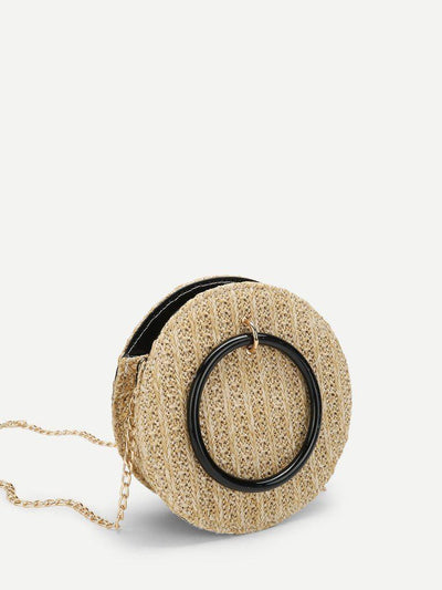 Round Crossbody Straw Bag-accessories-Des Mess