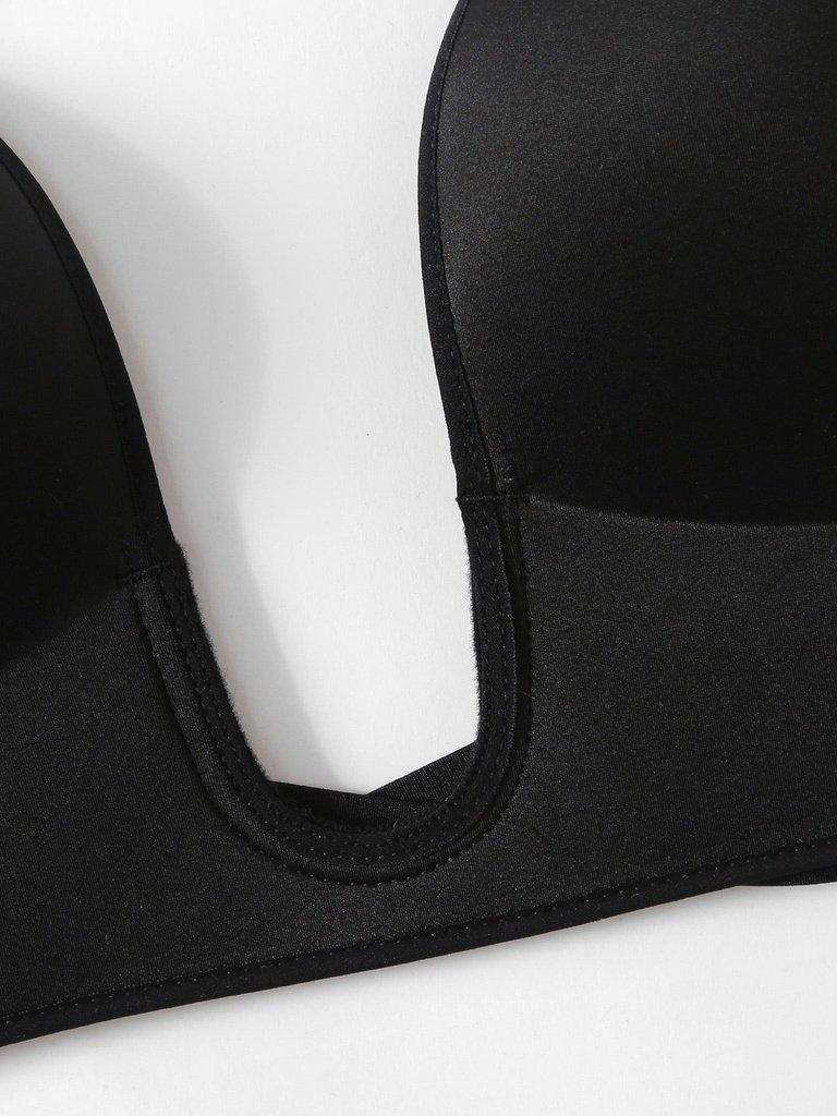 Cross Back U Plunge Bra-lingerie-Des Mess