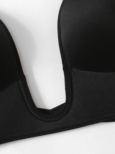 Cross Back U Plunge Bra-lingerie-Des Mess
