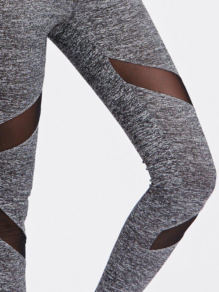 Mesh Insert Marled Knit Leggings-bottom-Des Mess