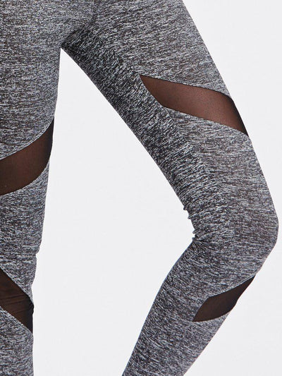 Mesh Insert Marled Knit Leggings-bottom-Des Mess