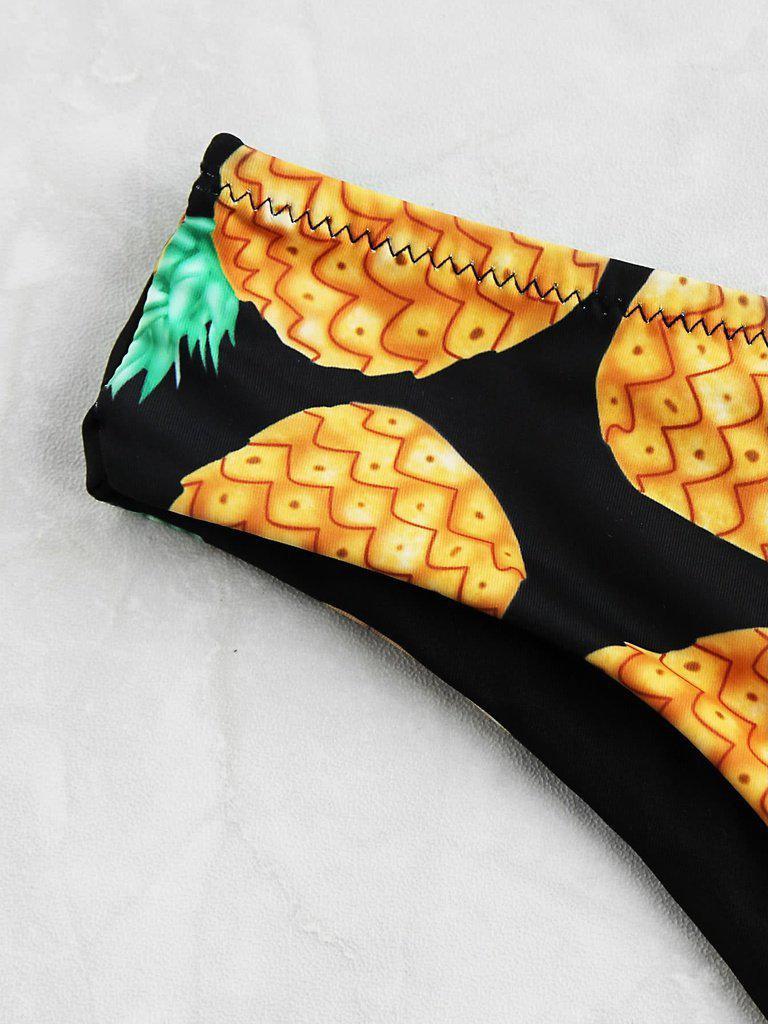 Pineapple Print Wrap Bikini Set-swimwear-Des Mess