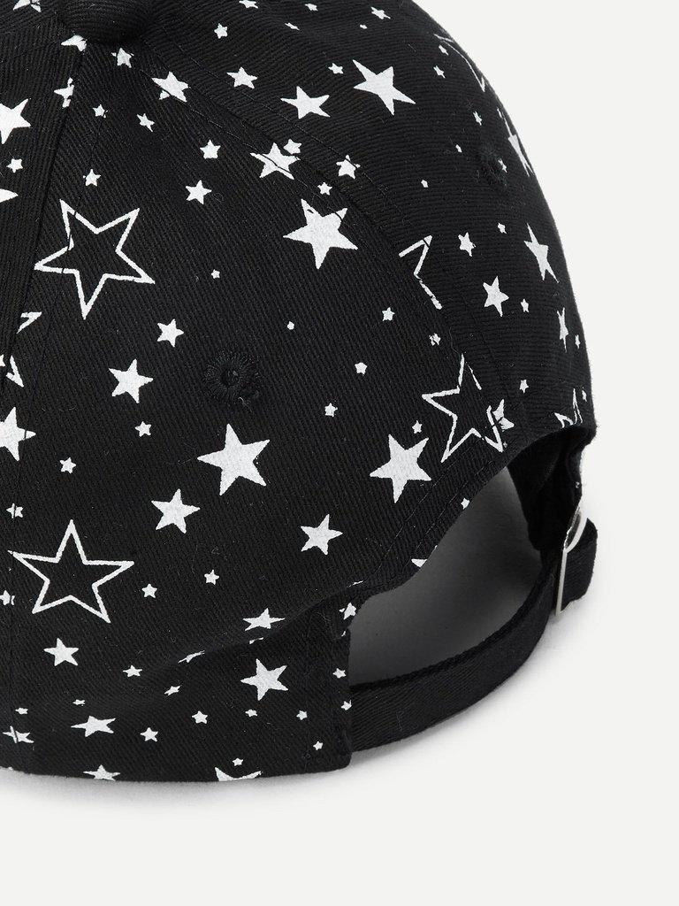 Star Print Baseball Cap-accessories-Des Mess