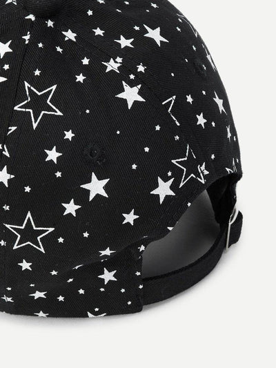 Star Print Baseball Cap-accessories-Des Mess