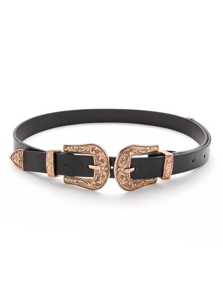 Double Buckle Western Belt-accessories-Des Mess