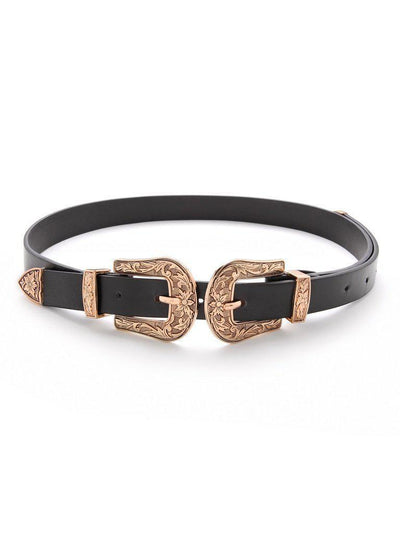 Double Buckle Western Belt-accessories-Des Mess