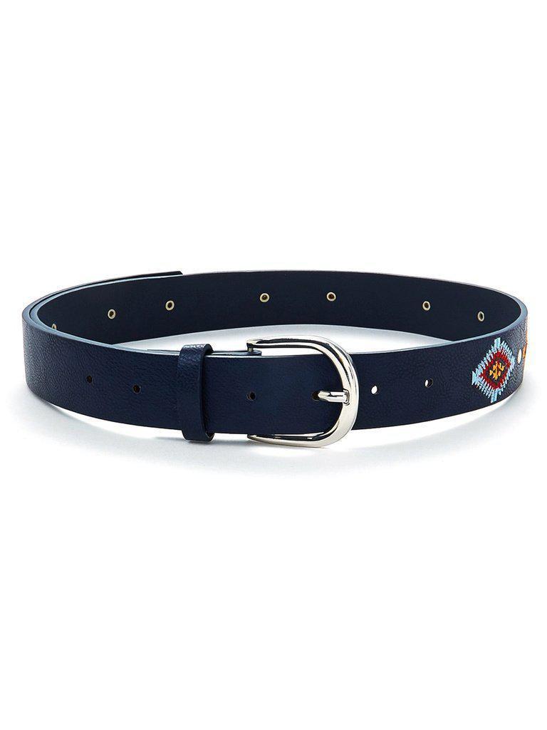Embroidered Detail Belt-accessories-Des Mess