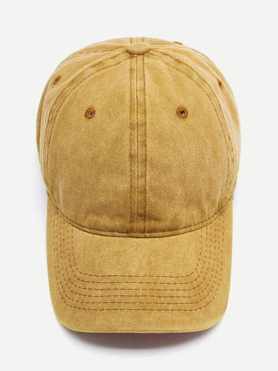 Embroidered Hole Detail Baseball Cap-accessories-Des Mess