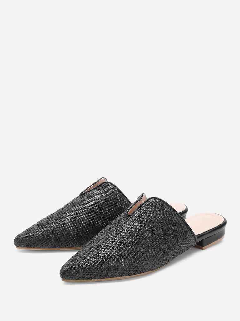 Pointed Toe Woven Flats-shoes-Des Mess