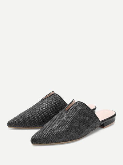 Pointed Toe Woven Flats-shoes-Des Mess