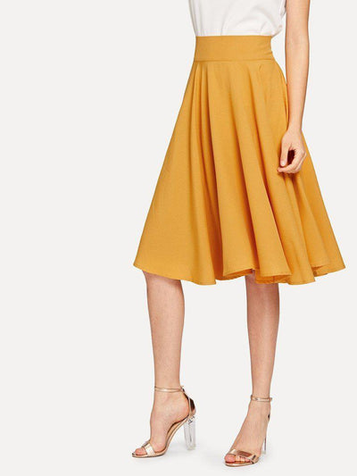 High Rise Wide Waistband Circle Skirt-bottom-Des Mess