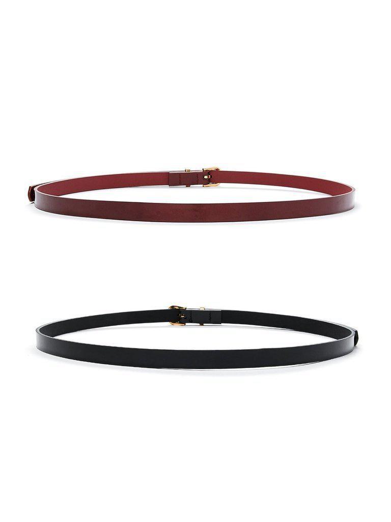 Metal Buckle Skinny Belt 2pcs-accessories-Des Mess