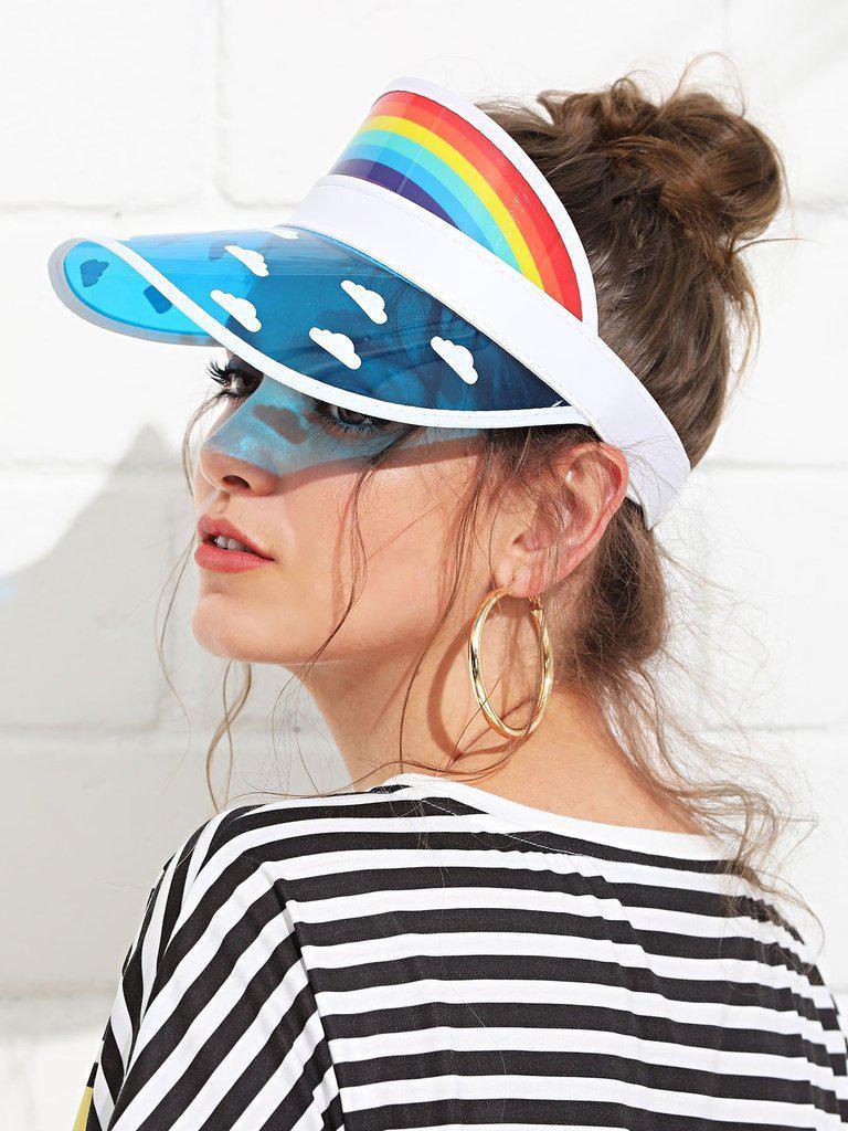 Clouds Pattern Visor Hat--Des Mess