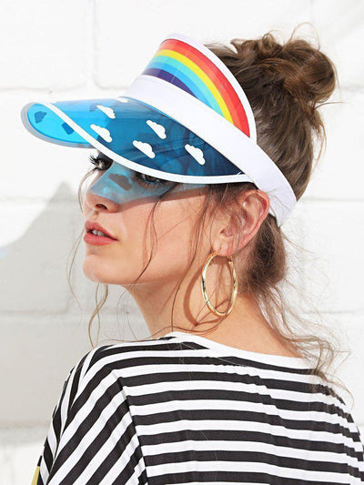Clouds Pattern Visor Hat--Des Mess