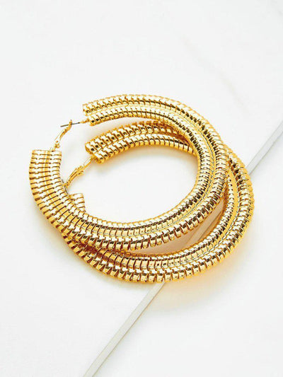 Exaggerated Big Circle Hoop Earrings-jewelry-Des Mess