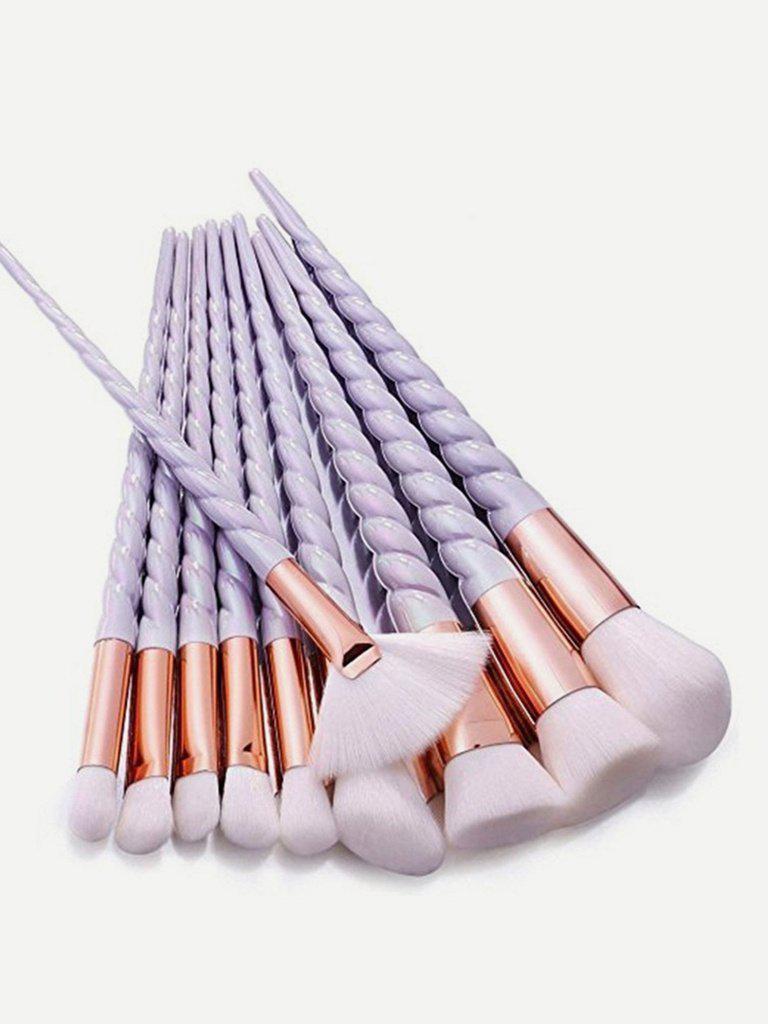 Screw Handle Design Makeup Brush Set 10Pcs-makeup-Des Mess